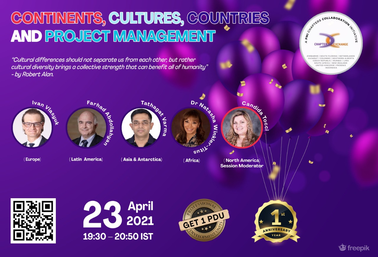 23 April 2021 - Continents, Cultures, Countries and Project Management
